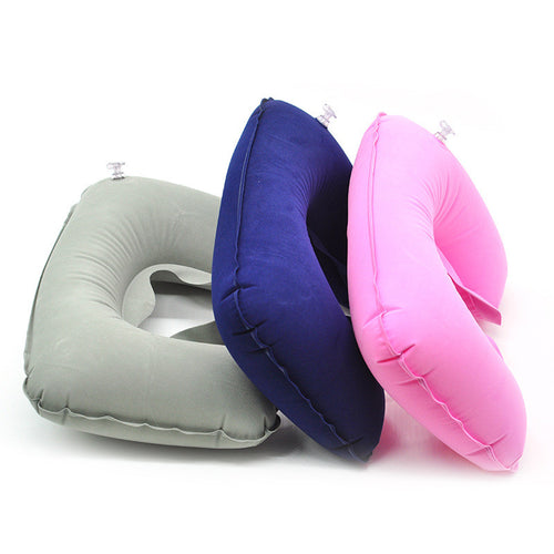 Functional Inflatable U Shaped Pillow Car Head Neck Rest Air Cushion for Travel Nap Head Rest Air Cushion Neck Back Pillow